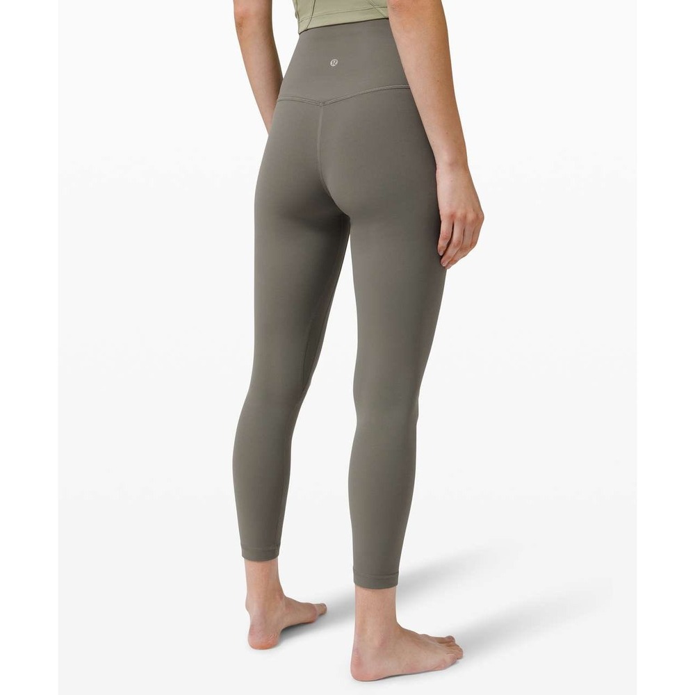 Lululemon Align Pant 25" in Grey Sage  Size 10 Athleisure Active Workout Gym‎